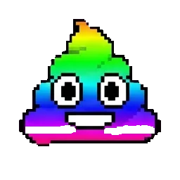 rainbow poop sprite