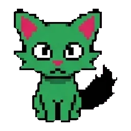 Cute Green Dango Kitty sprite