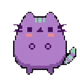 Purple pastel Pusheen sprite
