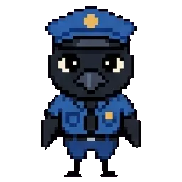 Officer duck sprite