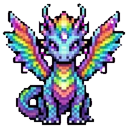 Rainbow Crystal Dragon sprite