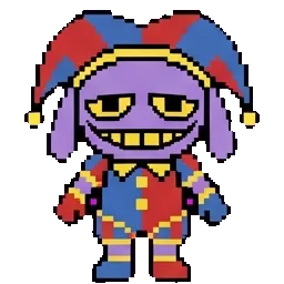 Jax in Pomni suit sprite