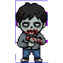 Limb eating zombie boy sprite