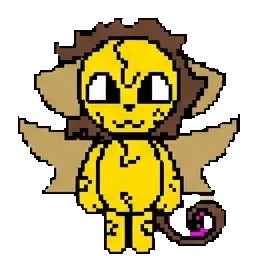 Lion cat fly sprite