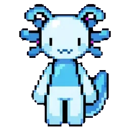 Blue fuzz sprite