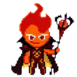 Fire spirit cookie sprite