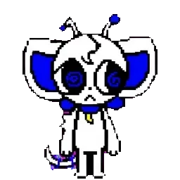 Cat blue meow sprite