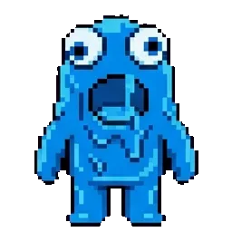 Blue Slimy Monster sprite