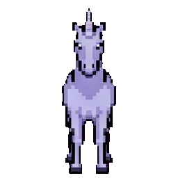 The blue unicorn sprite