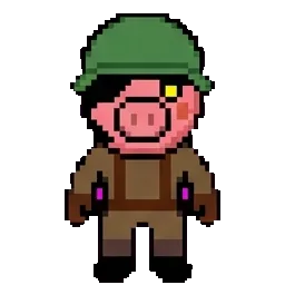 Soldier Piggy sprite