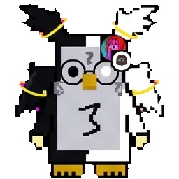 The penguin black and white sprite