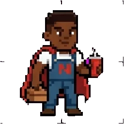 Food delivery person sprite