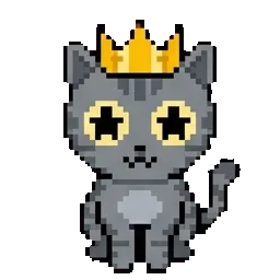 Cute Cat Wich Stars Eyes sprite