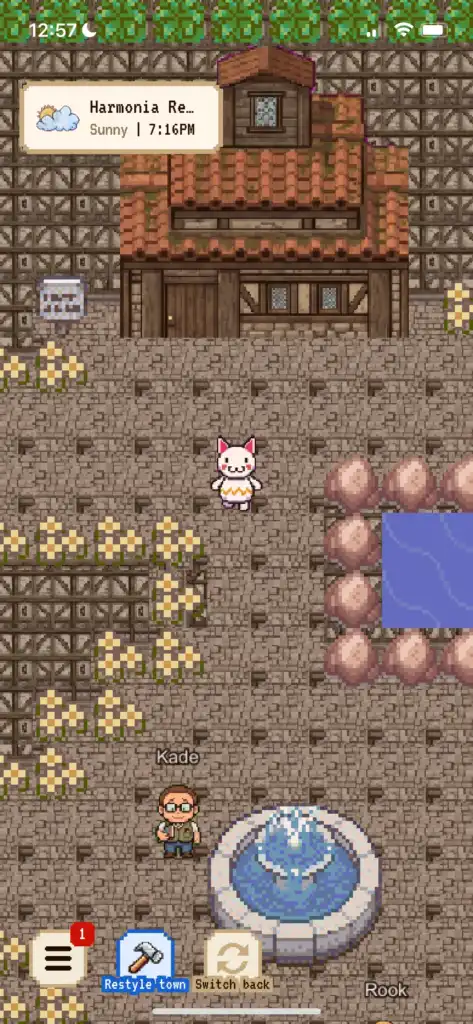 5 Best Games Like Animal Crossing for Mobile 2026 (Android & iOS) 6 screenshot of Redbean medieval town with custom-decorated house and original characters, a mobile game like Animal Crossing