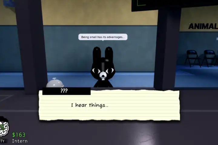 Roblox Animal Hospital Characters screenshot of Ratthew talking in game