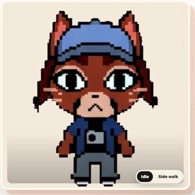 Liz, the disgraced former news reporter character from Roblox Animal Hospital, created in Redbean