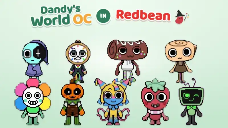 Dandy's World OC Maker: Build a Toon That Feels Alive 1 Dandy's World Toons pixel characters recreated in Redbean, a Dandy's World OC maker