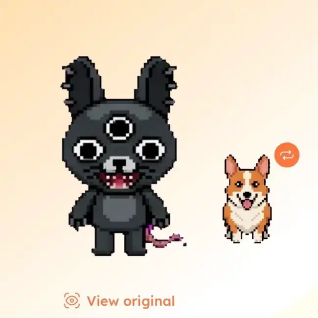 Ratthew fanart redesign with a pet, made into a pixel character in Redbean