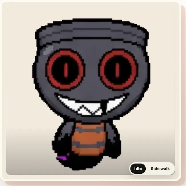 Dandy's World OC Maker: Build a Toon That Feels Alive 19 Twisted form of Finn, a Dandy's World OC recreated as a pixel character in Redbean