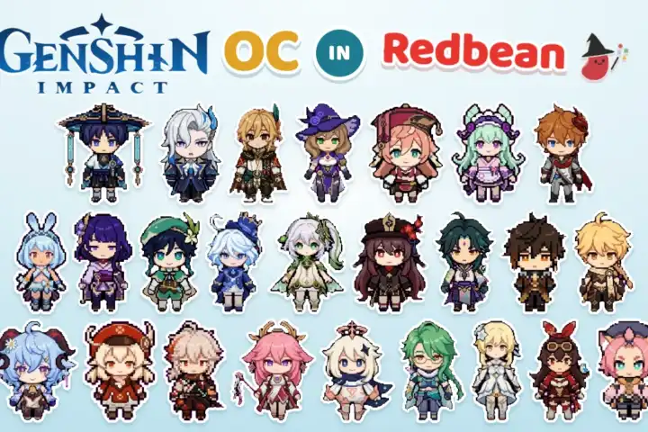 Genshin Impact Character Maker - Create Alive & Playable OC With Redbean 3 Genshin Impact OCs and characters recreated as playable pixel characters in Redbean, a Genshin Impact character maker
