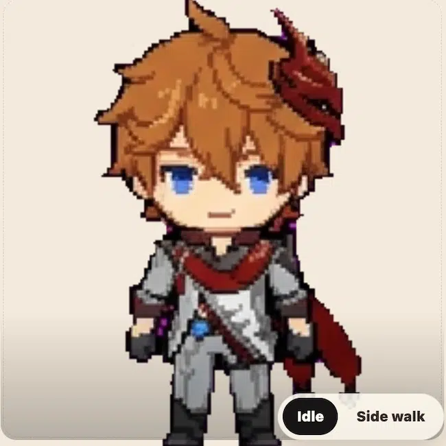 Genshin Impact Character Maker - Create Alive & Playable OC With Redbean 12 Childe Tartaglia pixel character recreated in redbean a genshin impact character maker