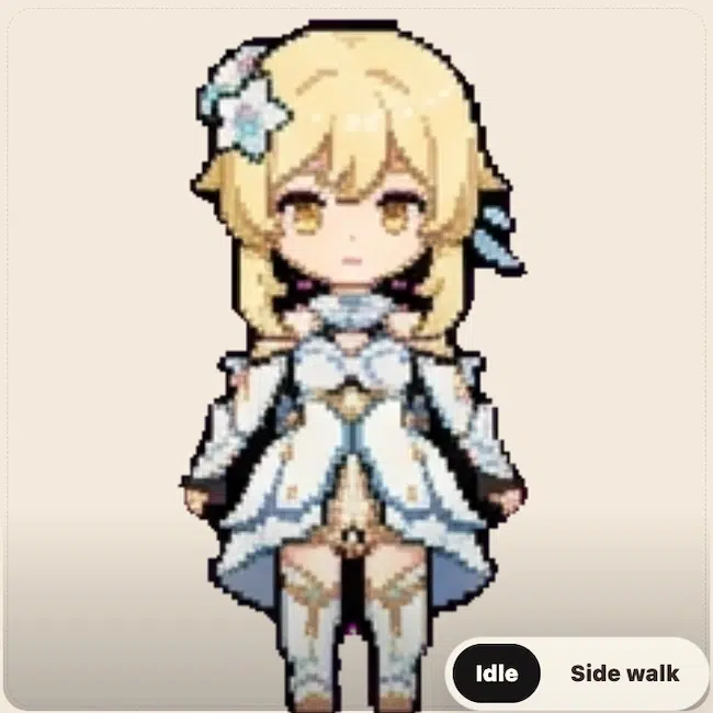 Genshin Impact Character Maker - Create Alive & Playable OC With Redbean 14 lumine pixel character recreated in redbean a genshin impact character maker