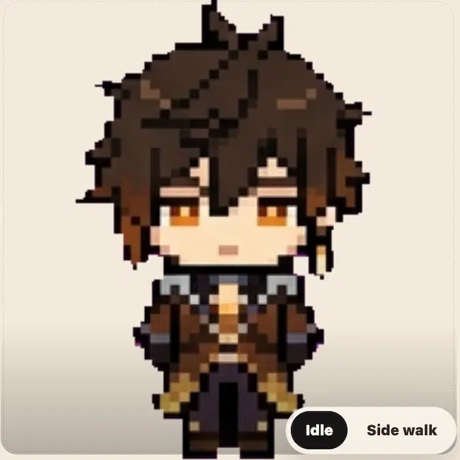 Genshin Impact Character Maker - Create Alive & Playable OC With Redbean 11 zhongli pixel character recreated in redbean a genshin impact character maker