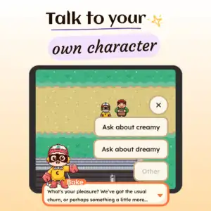 Player talking to an NPC in Redbean with dialogue choices on screen