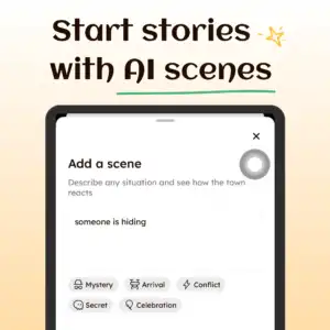 Redbean Add a scene screen where a written plot starts a new town story