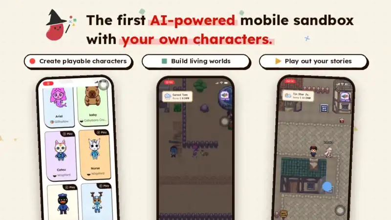 Redbean is an AI-powered game and a free cozy life sim with your characters on mobile