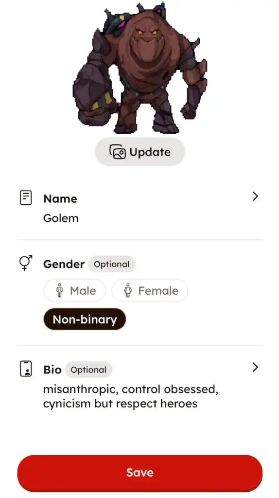 Dispatch Roleplay Game on Mobile 2026? Let's Build & Play Your Own Hero OC 17 create character screen golem dispatch character