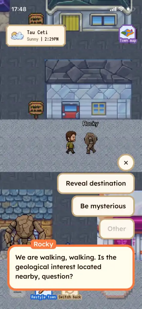 No Project Hail Mary Game Yet? Here’s A New Way to Play With Rocky and Your Eridian OC 17 grace talk to rocky in redbean town